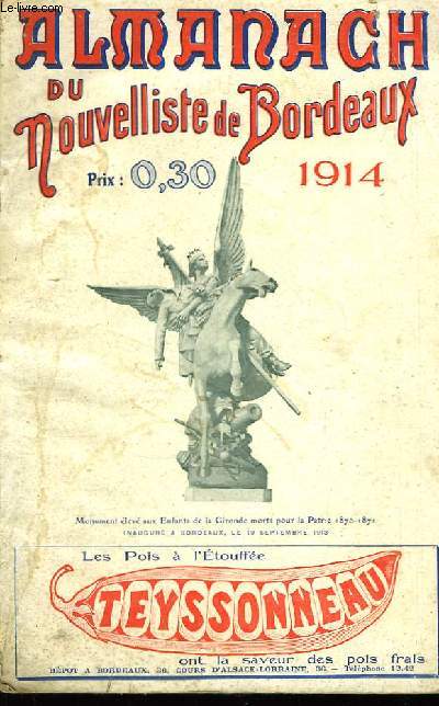 Almanach du Nouvelliste de Bordeaux 1914