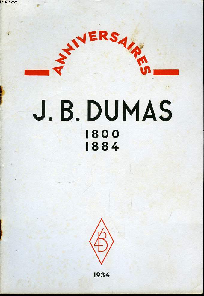 J.B. Dumas. 1800 - 1884