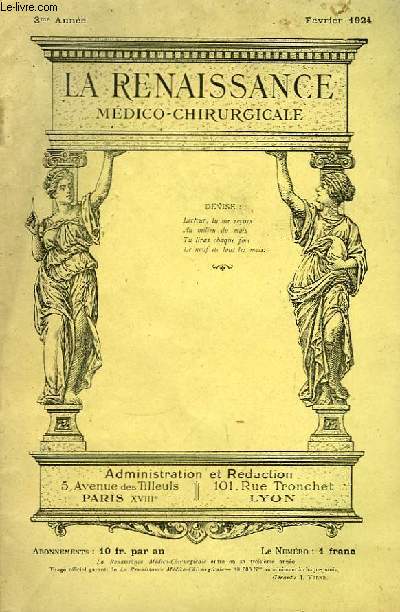 La Renaissance Mdico-Chirurgicale, 3me anne.