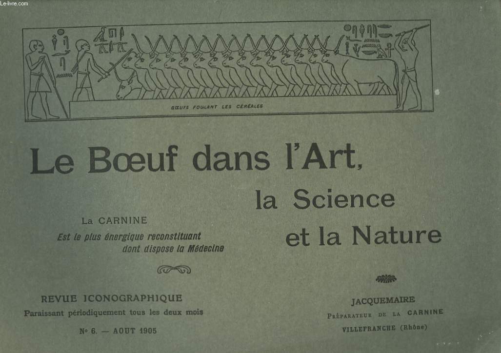 Le Boeuf dans l'Art, la Science et la Nature N6 : Chez les Latins.
