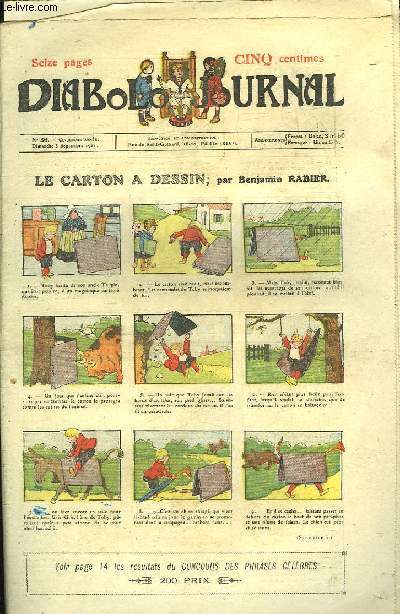 Diabolo Journal N36, 5me anne : Le cartton  dessin, par Bejamin Rabier.
