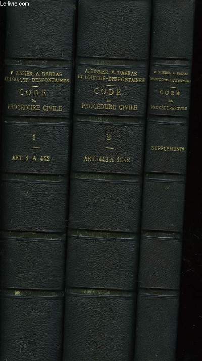 Code de Procdure Civile. En 3 Volumes.