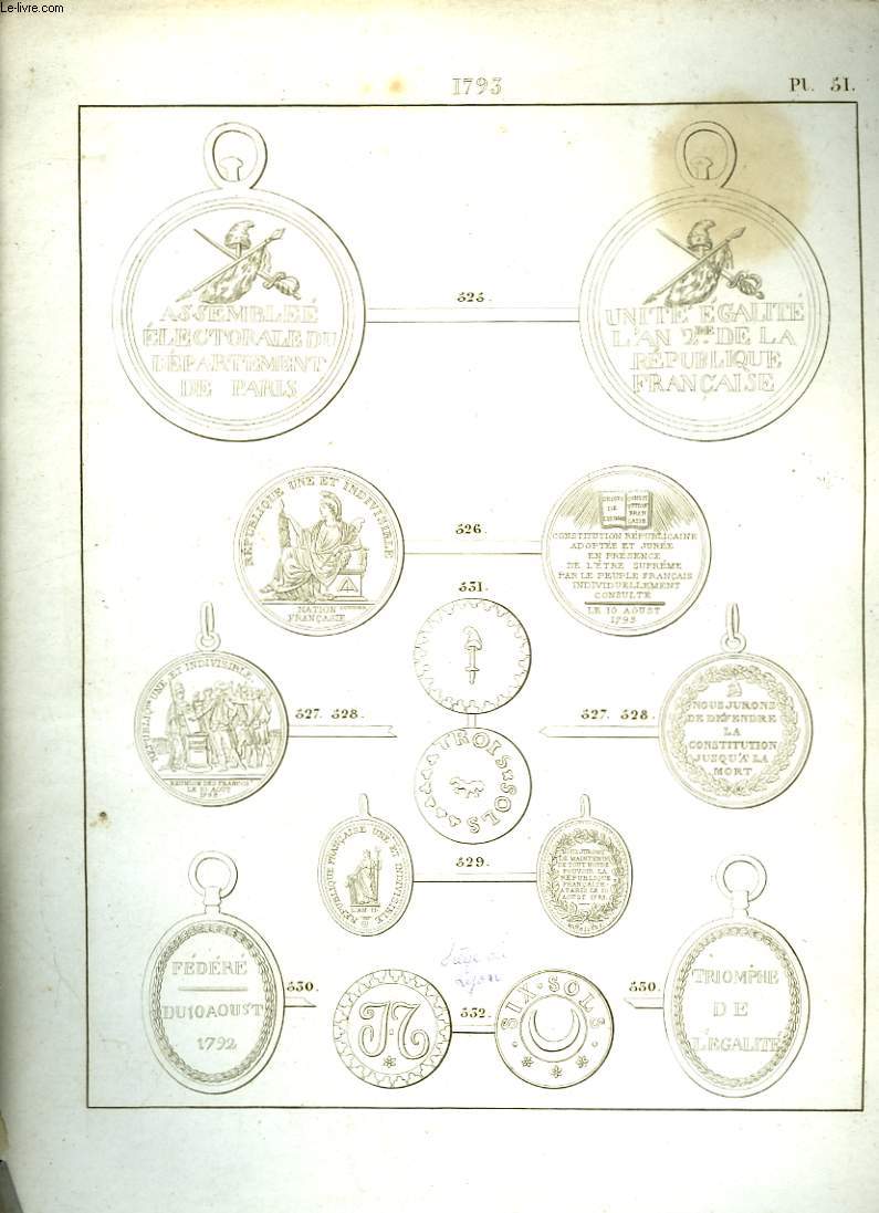 Histoire Numismatique de la Rvolution Franaise. Planche N51 : 1793