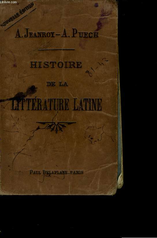 Histoire de la Littrature Latine.