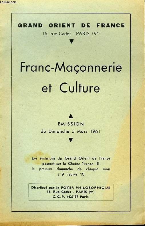Franc-Maonnerie et Culture.