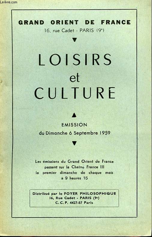 Loisirs et Culture.