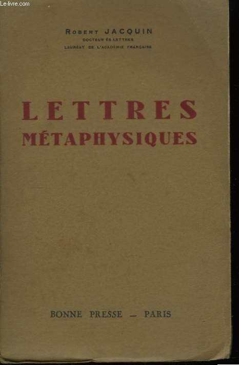 Lettres Mtaphysiques
