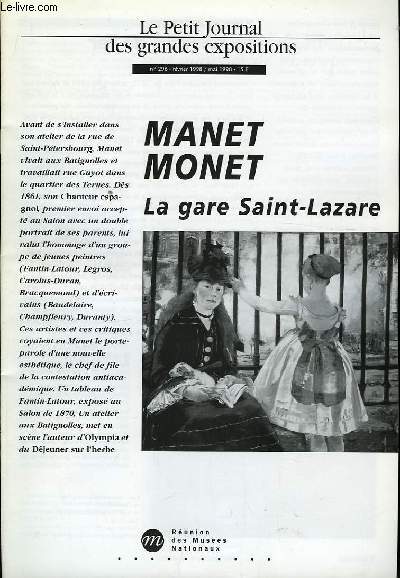 Le Petit Journal des Grandes Expositions n296 : Manet et Monet, La gare Saint-Lazare.