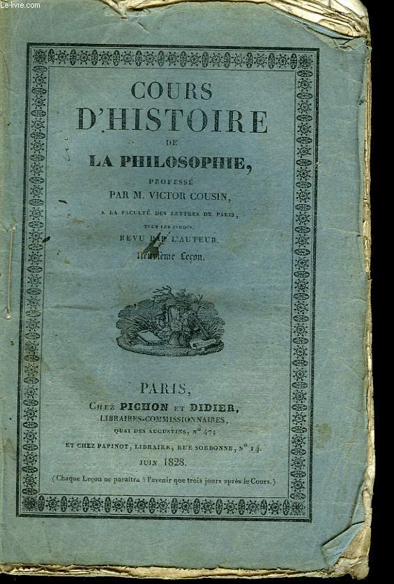 Cours d'Histoire de la Philosophie. 9me leon.