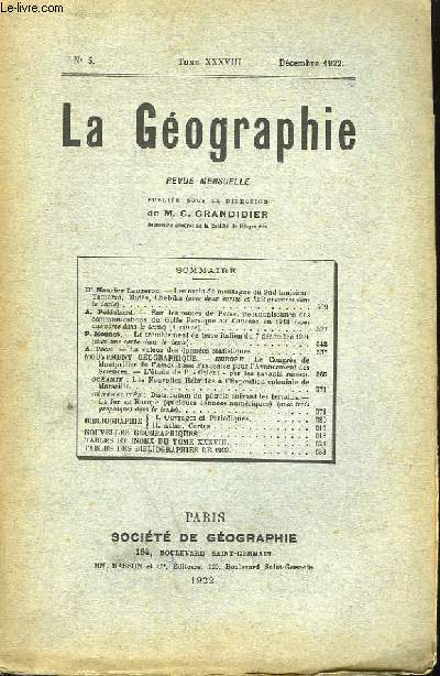 La Gographie n5, TOME XXXVIII