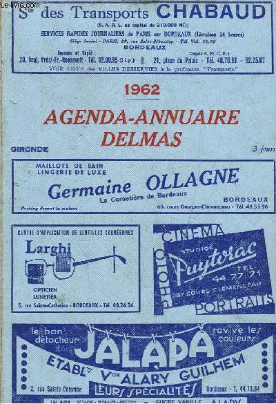 Agenda-Annuaire Delmas 1962