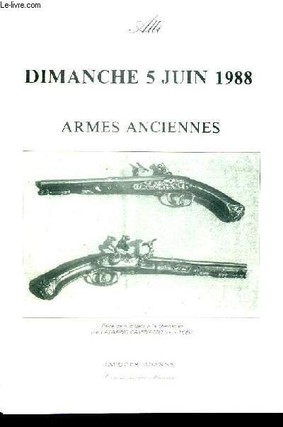 Catalogue de Vente aux Enchres Publiques, d'Armes Anciennes.