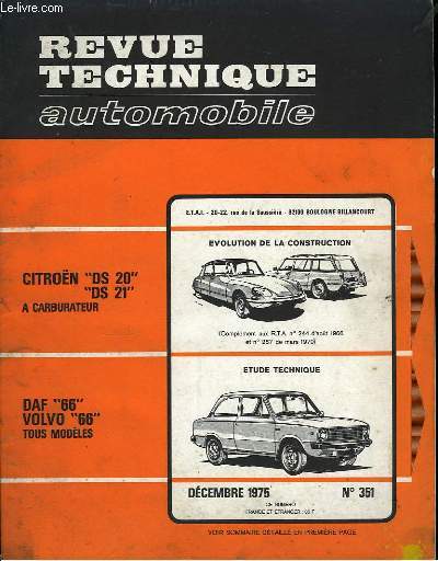 Revue Technique Automobile. 351