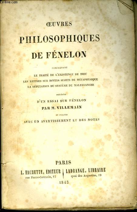 Oeuvres Philosophiques de Fnlon.