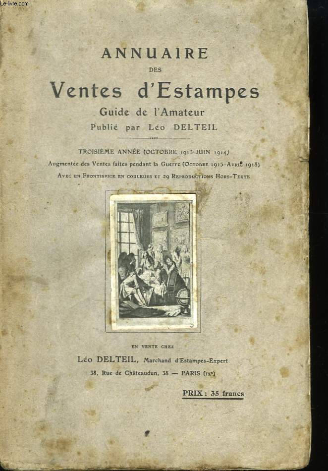 Annuaire des Ventes d'Estampes. 3me anne (Ocotbre 1913 - Juin 1914).