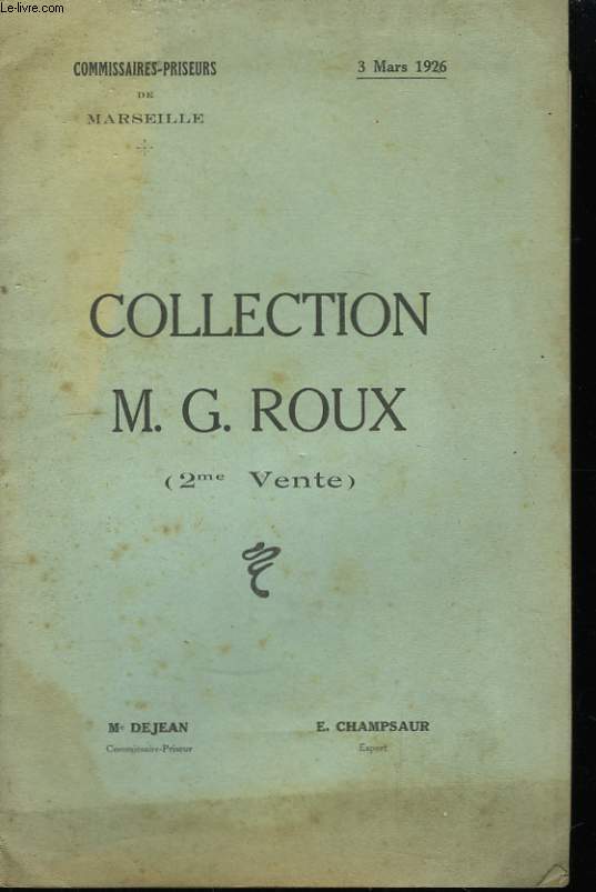 Collection M.G. Roux (2me Vente