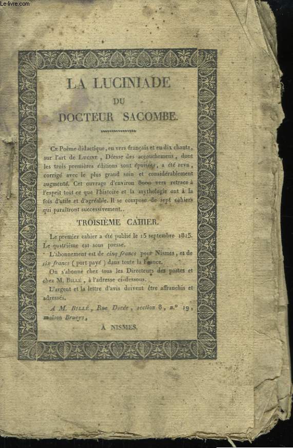 La Luciniade. 3me Cahier.