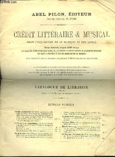 Catalogue de Librairie
