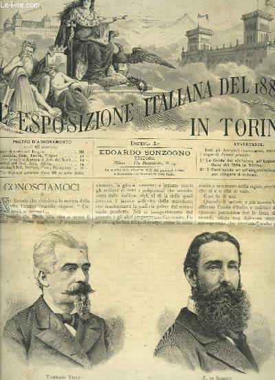 L'Esposizione Italiana del 1884 in Torino. En 2 livraisons.