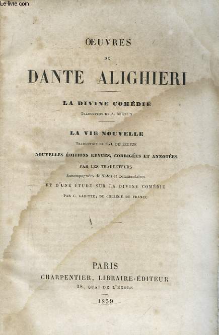 Oeuvres de Dante Alighieri.