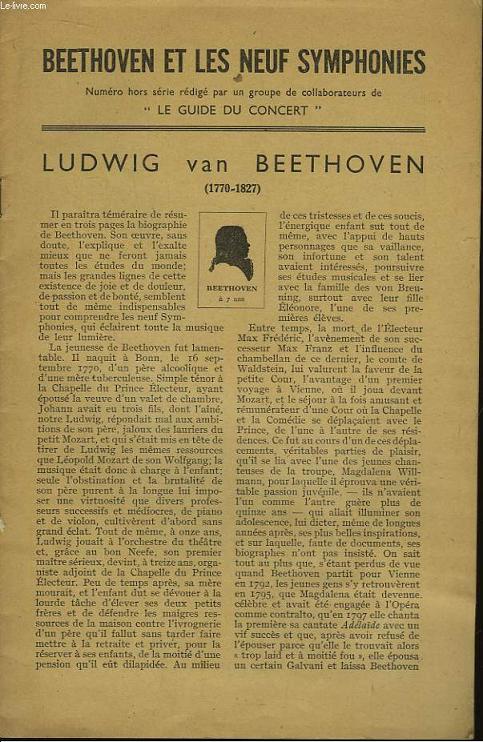 Le Guide du Concert. Beethoven et les neuf symphonies.