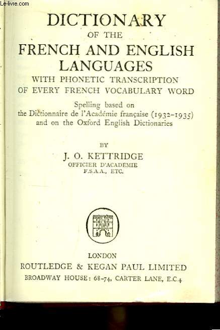 Dictionary of the French and English Languages.