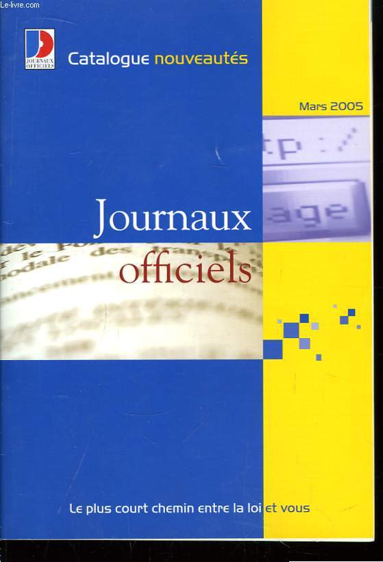 Catalogue des Nouveauts. Mars 2005
