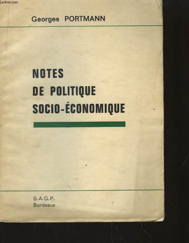 Notes de Politique Socio-Economique