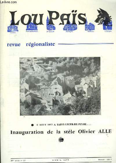 Lou Pas, n227 : Inauguration de la stle Olivier Alle