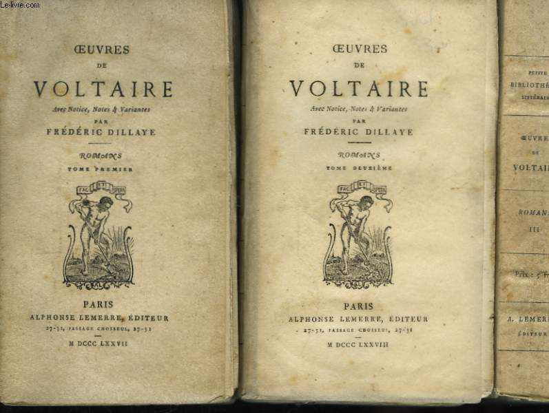 Oeuvres de Voltaire. Romans. En 3 TOMES
