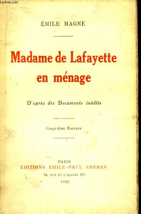 Madame de Lafayette en mnage.