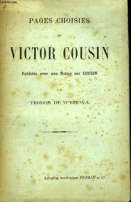 Pages choisies de Victor Cousin.