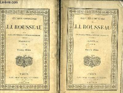 Oeuvres Compltes de J.J. Rousseau. TOMES 18 et 19 : Dialogues.