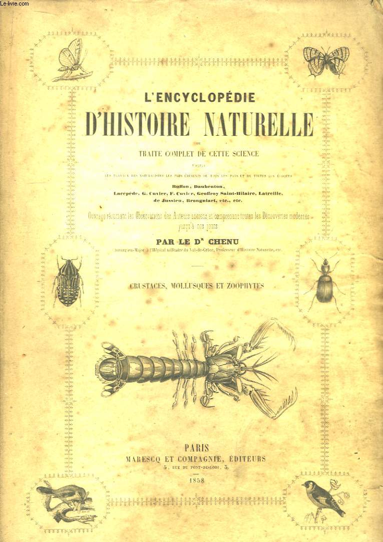 Encyclopdie d'Histoire Naturelle. Crustacs, Mollusques et Zoophytes.