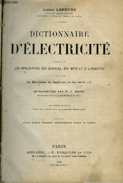 Dictionnaire d'Electricit.