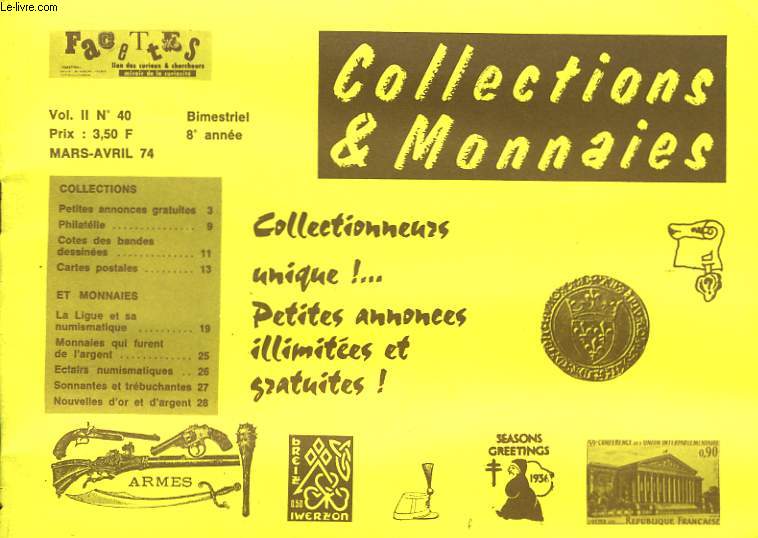 Facettes n40, Vol 2 : Collections & Monnaies.