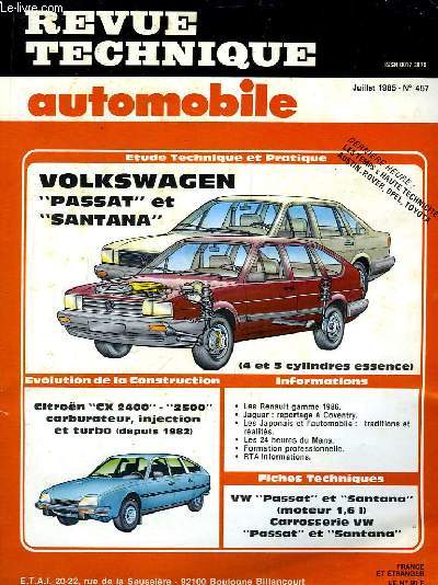 Revue Technique Automobile N457 : Volkswagen Passat et Santana
