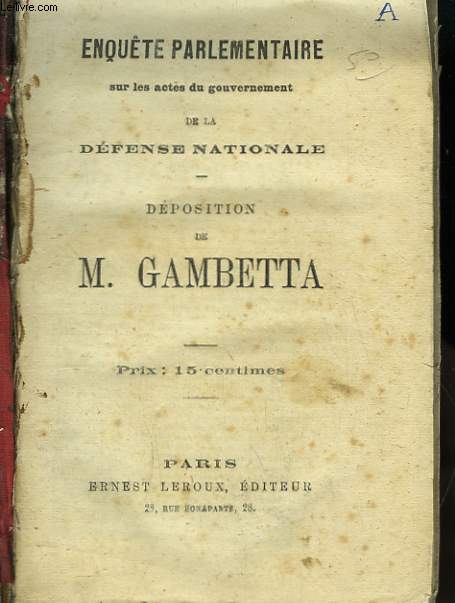 Discours de Gambetta.