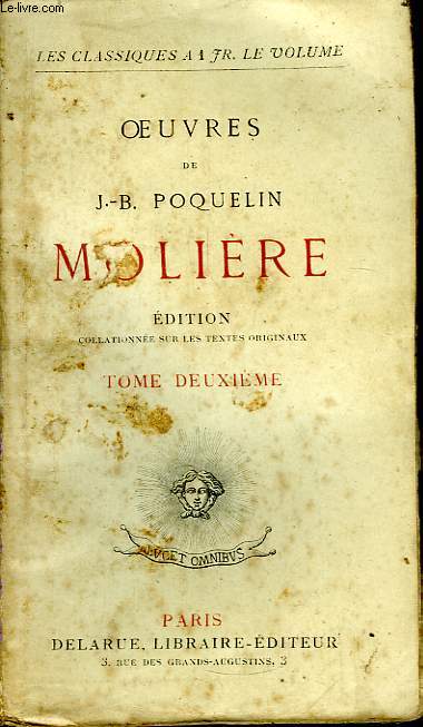 Oeuvres de J.B. Poquelin Molire. TOME 2