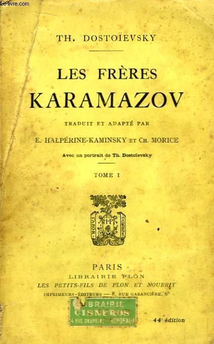 Les Frres Karamazov. TOME 1