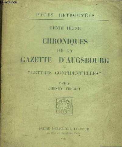 Chroniques de Gazette d'Augsbourg et 