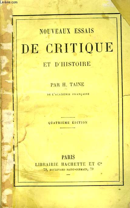 Nouveaux Essais de Critique et d'Histoire