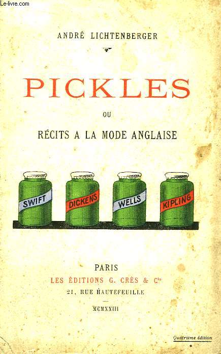Pickles ou Rcits  la Mode Anglaise.