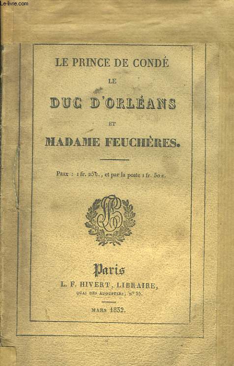 Le Duc d'Orlans et Madame Feuchre.