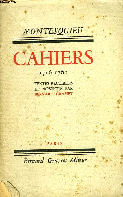 Cahiers 1716 - 1765