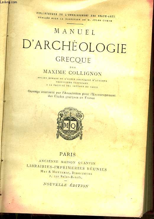 Manuel d'Archologie Grecque.