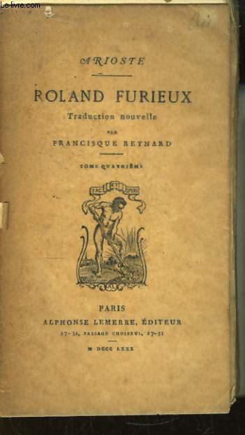 Roland Furieux. TOME IV