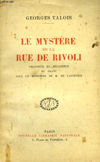 Le Mystre de la Rue de Rivoli.