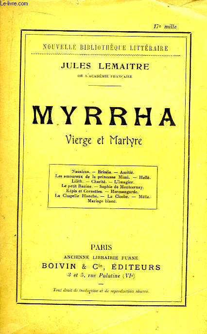 Myrrha. Vierge et Martyr.