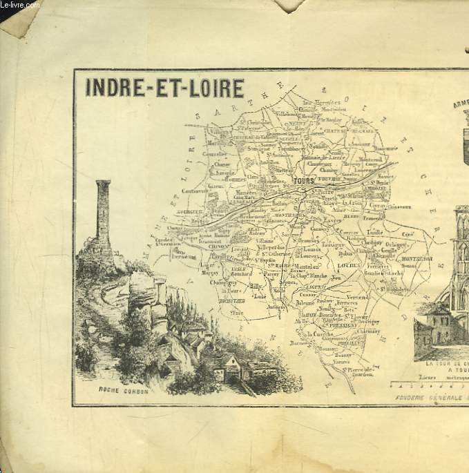 Topographie d'Indre-et-Loire et Dictionnaire des Communes du dpartement.